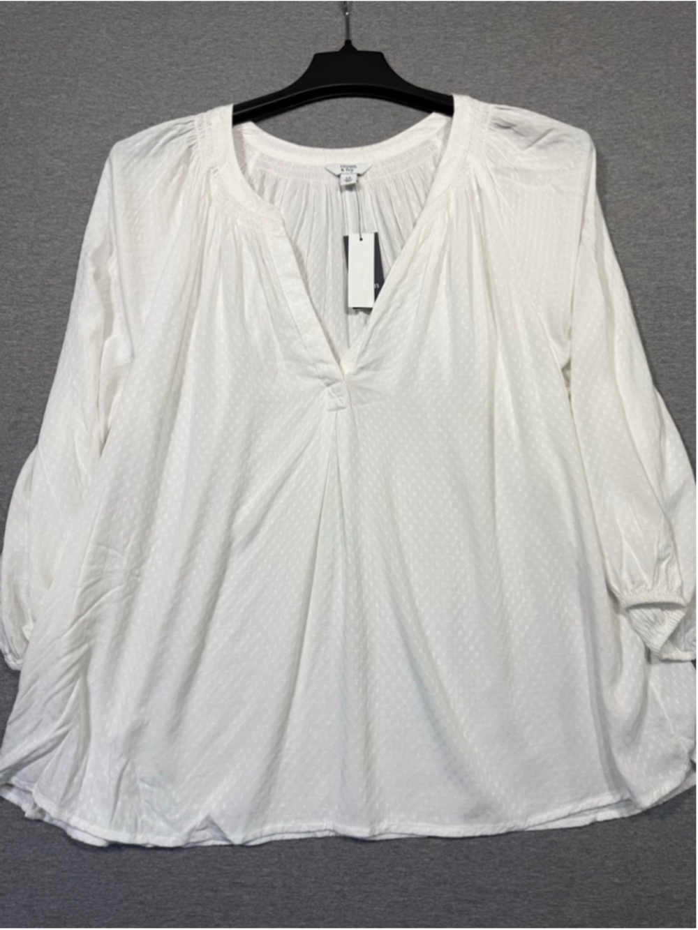 Women's Crown & Ivy White Blouse Plus Size 1X NWT